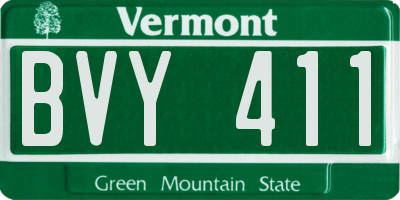 VT license plate BVY411