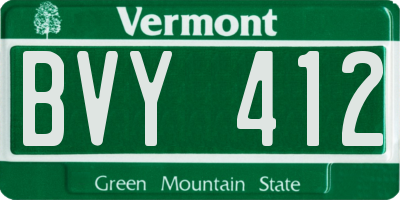 VT license plate BVY412