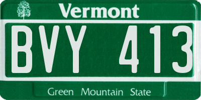 VT license plate BVY413