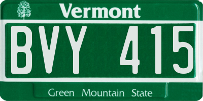 VT license plate BVY415