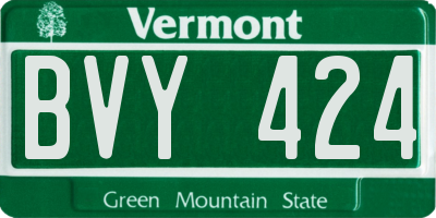 VT license plate BVY424