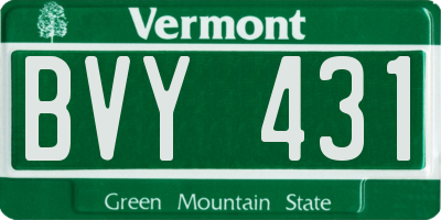 VT license plate BVY431