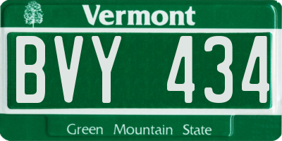 VT license plate BVY434