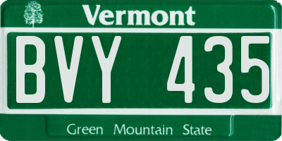 VT license plate BVY435