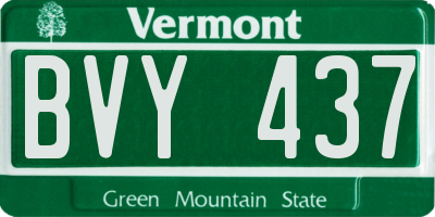 VT license plate BVY437