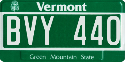 VT license plate BVY440