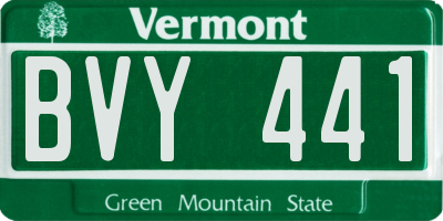 VT license plate BVY441