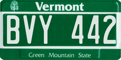 VT license plate BVY442