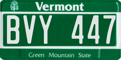 VT license plate BVY447