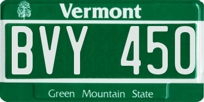VT license plate BVY450