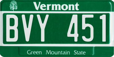 VT license plate BVY451