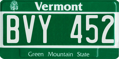 VT license plate BVY452