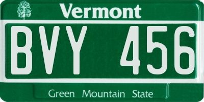 VT license plate BVY456