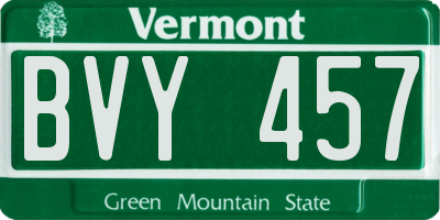 VT license plate BVY457