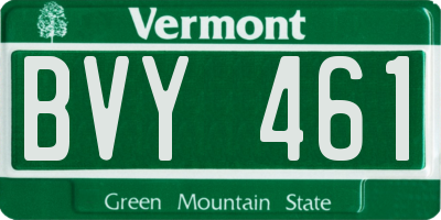 VT license plate BVY461
