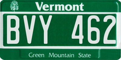 VT license plate BVY462