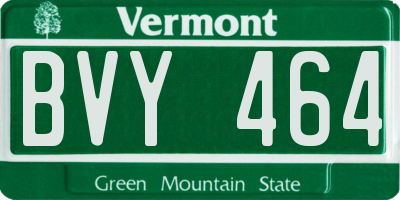 VT license plate BVY464