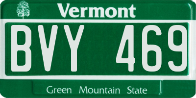 VT license plate BVY469