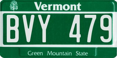 VT license plate BVY479