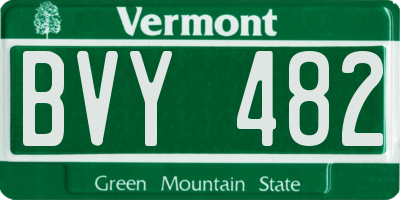 VT license plate BVY482