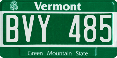 VT license plate BVY485