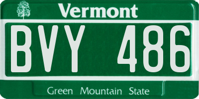 VT license plate BVY486