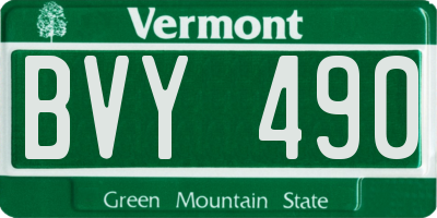 VT license plate BVY490