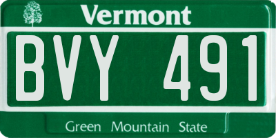 VT license plate BVY491
