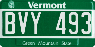 VT license plate BVY493