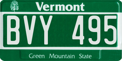 VT license plate BVY495