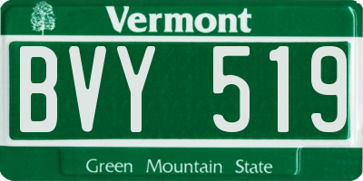 VT license plate BVY519