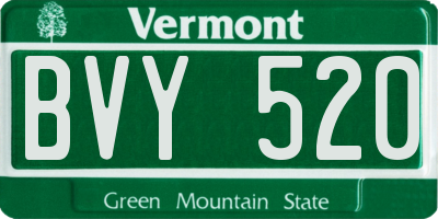 VT license plate BVY520