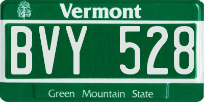 VT license plate BVY528