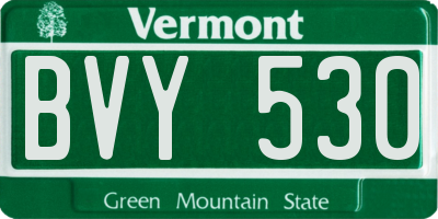 VT license plate BVY530