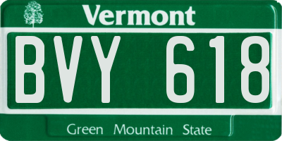 VT license plate BVY618