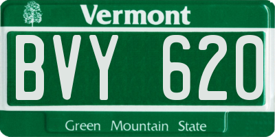 VT license plate BVY620