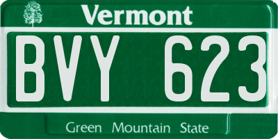 VT license plate BVY623