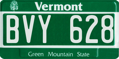 VT license plate BVY628