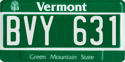 VT license plate BVY631