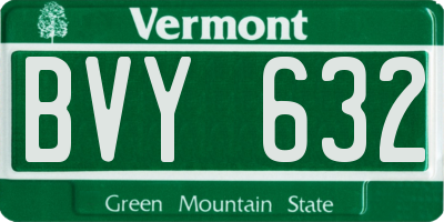 VT license plate BVY632