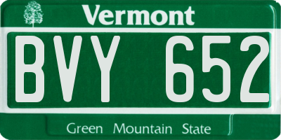 VT license plate BVY652