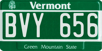 VT license plate BVY656