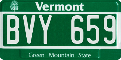 VT license plate BVY659