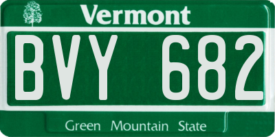 VT license plate BVY682