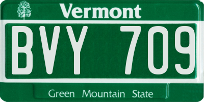 VT license plate BVY709