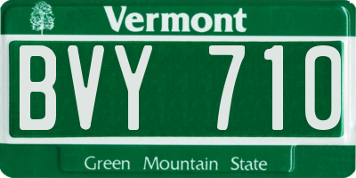 VT license plate BVY710