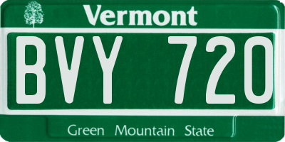 VT license plate BVY720