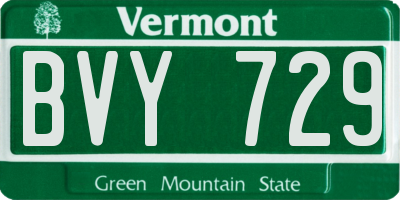 VT license plate BVY729