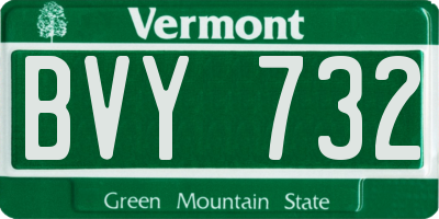 VT license plate BVY732