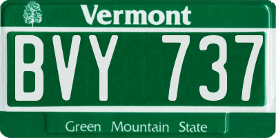 VT license plate BVY737